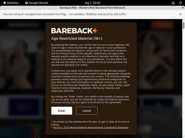 Barebackplus.com Vendo Page