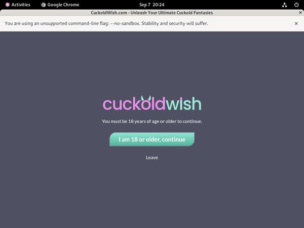 Cuckold Wish Member Sign Up