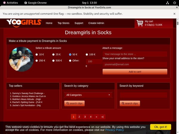 DreamgirlsInSocks Free Trial Pass