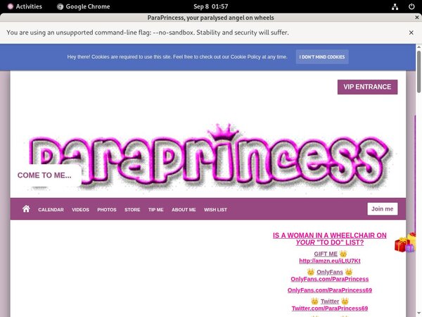 ParaPrincess Checkout Page