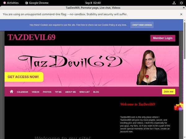 Tazdevil69.modelcentro.com Trial Link