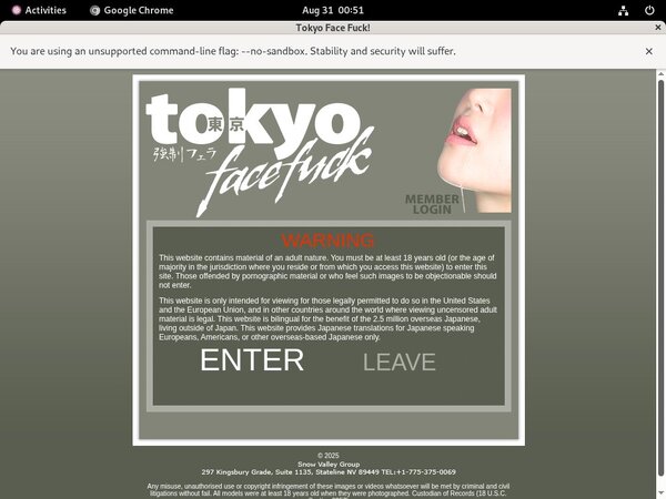 Tokyofacefuck.com Payment Page