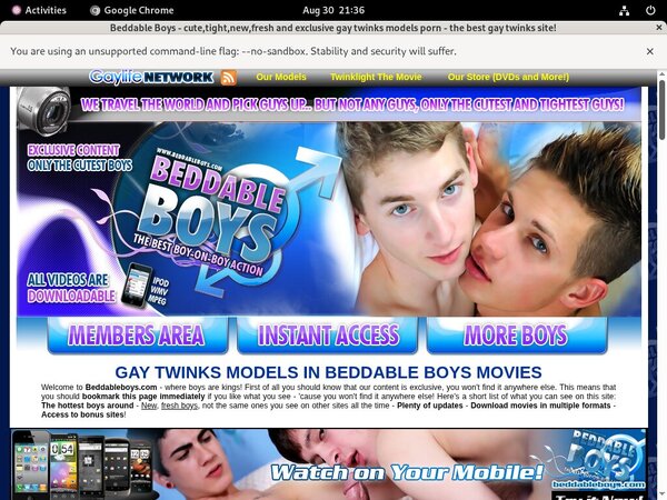 Try Beddableboys.com Free Trial