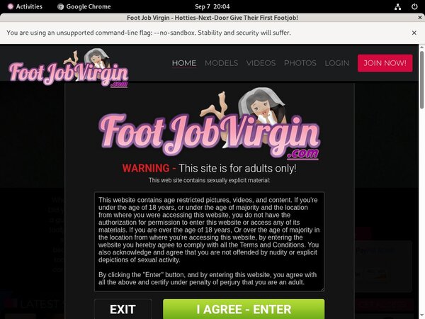 Foot Job Virgin Account Info Foot Job Virgin Account Info